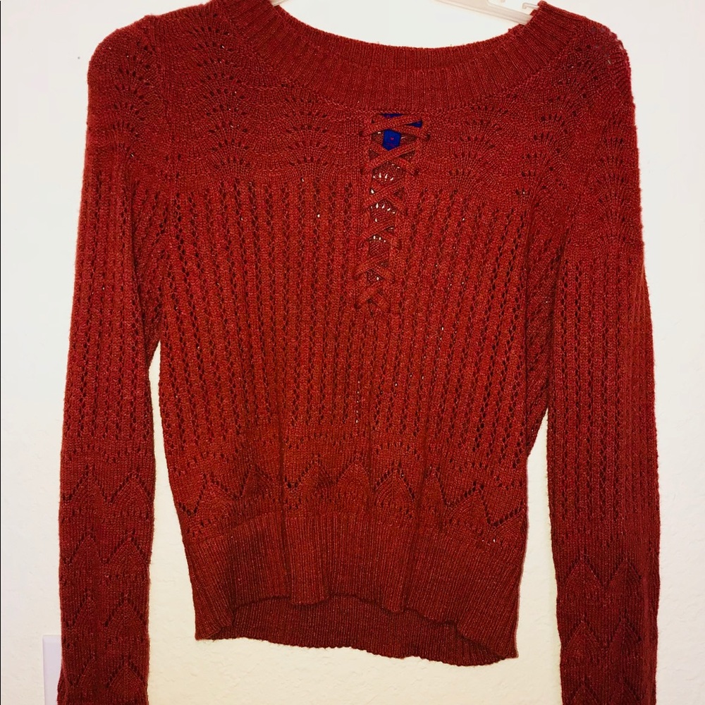 🎃orange sweater crop🎃